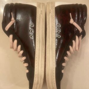 🐆P448 Leopard Print, Pink laces Women's Sneakers